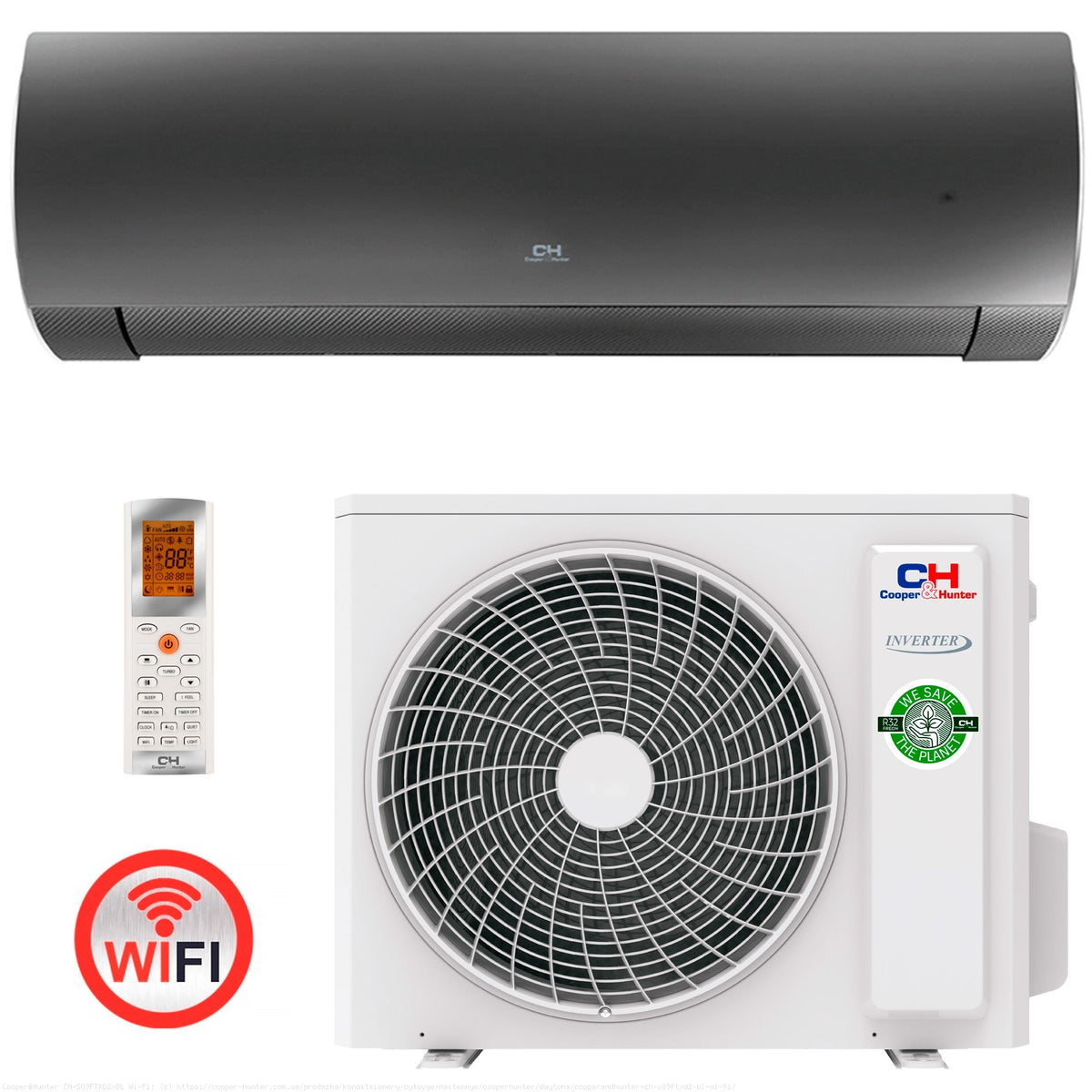 Кондиціонер Cooper&Hunter CH-S12FTXD2-BL Wi-Fi
