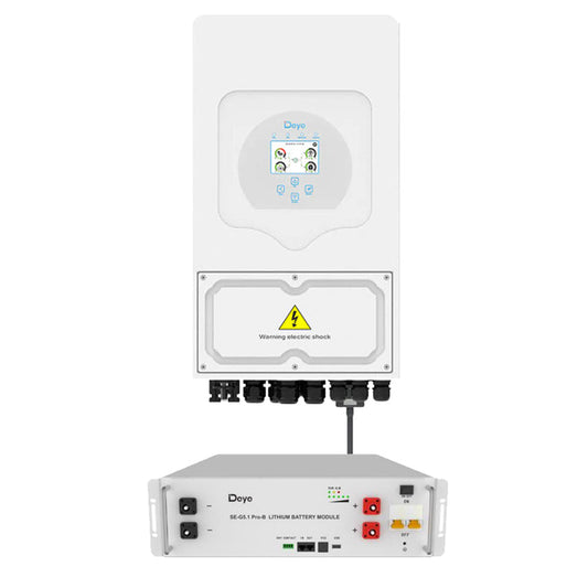 Комплект для кватири та будинку Гібридний інвертор Deye SUN-6K-SG05LP1-EU-AM2-P + Deye SE-G 5.1PRO B 51,2v 100Ah LiFePO4