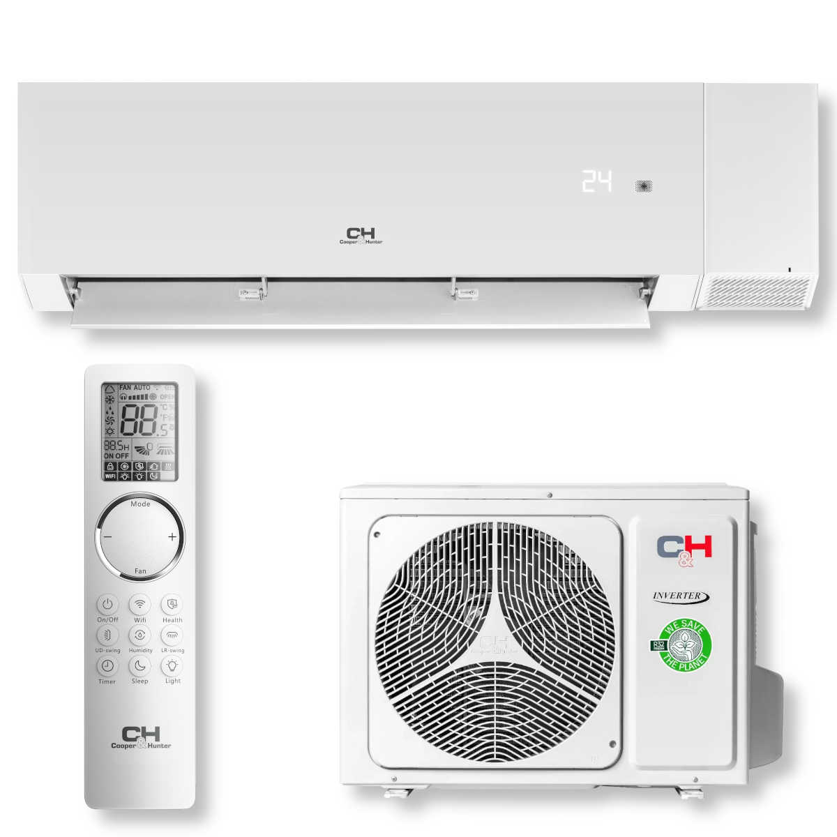 Кондиціонер Cooper&Hunter CH-S24FTXAN-WP серія Nature (White)