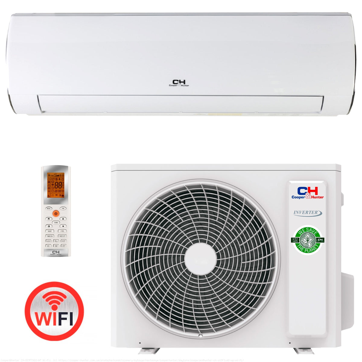 Кондиціонер Cooper&Hunter CH-S09FTXD2-WP Wi-Fi